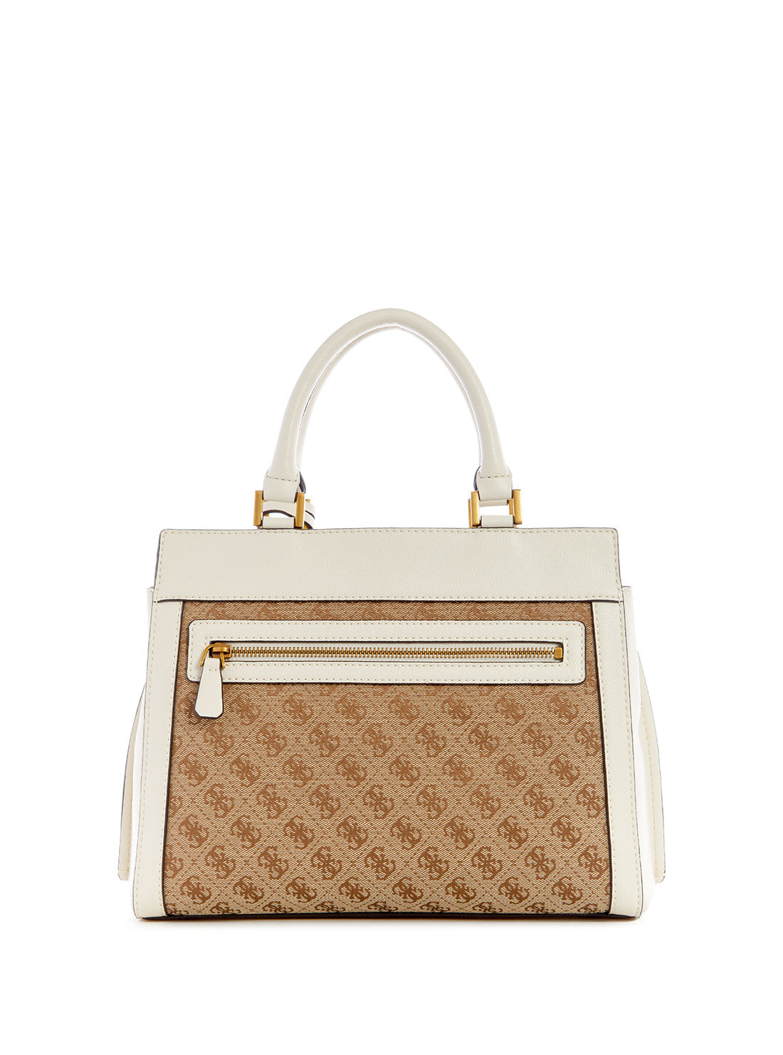 Buy Guess Brown Logo & White Medium Katey Luxury Satchel for Women Online @  Tata CLiQ Luxury