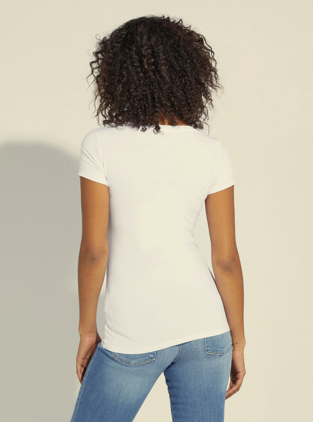 GUESS Women's White Bryanna Logo T-Shirt W2YI28J1300 Back View