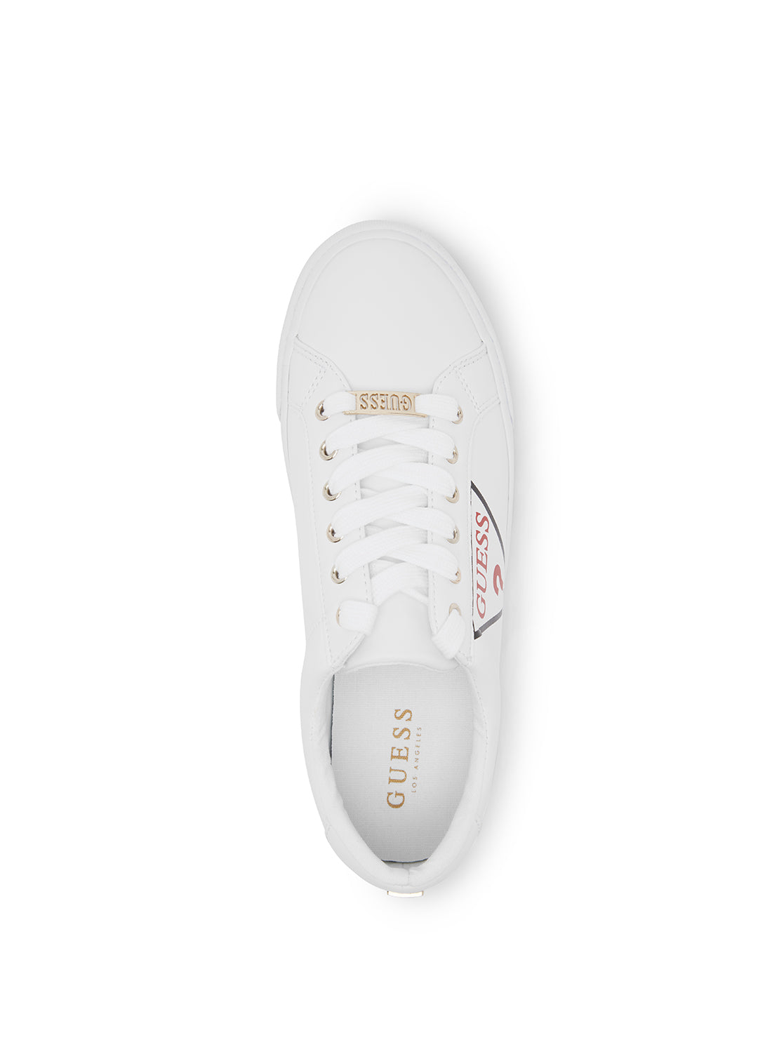 White Cast Low Top Logo Sneakers