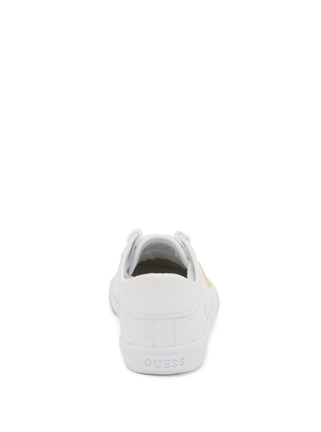 GUESS Women's White Comly Low Top Sneakers COMLY2-A Back View