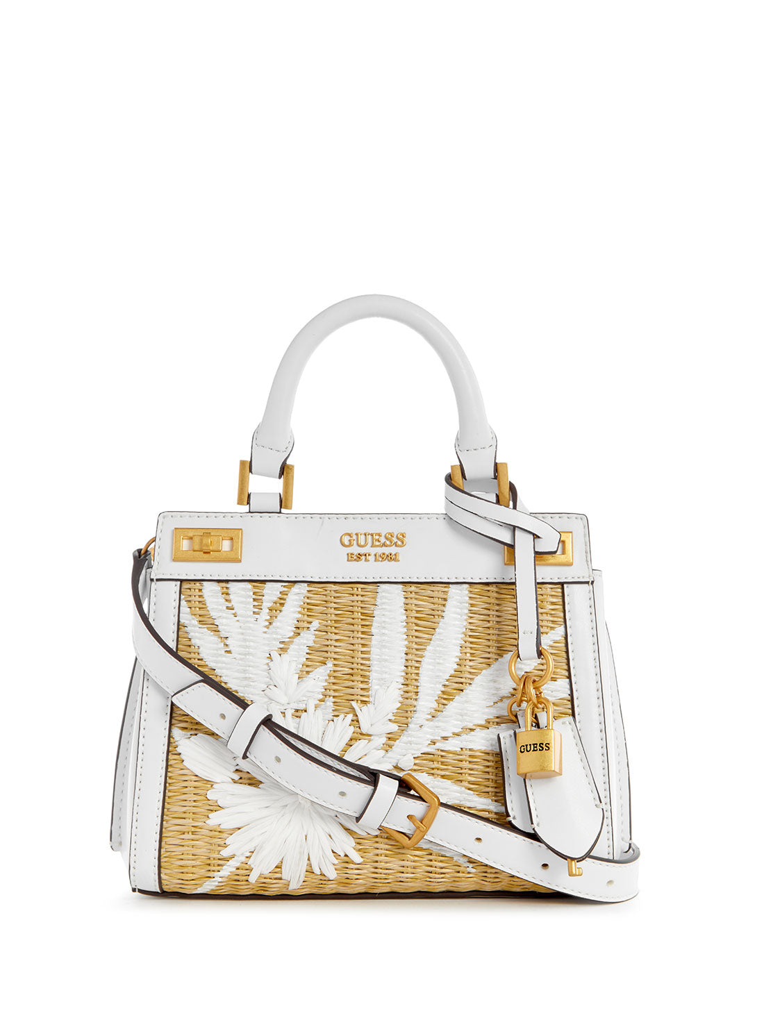 Guess white floral handbag Clearance