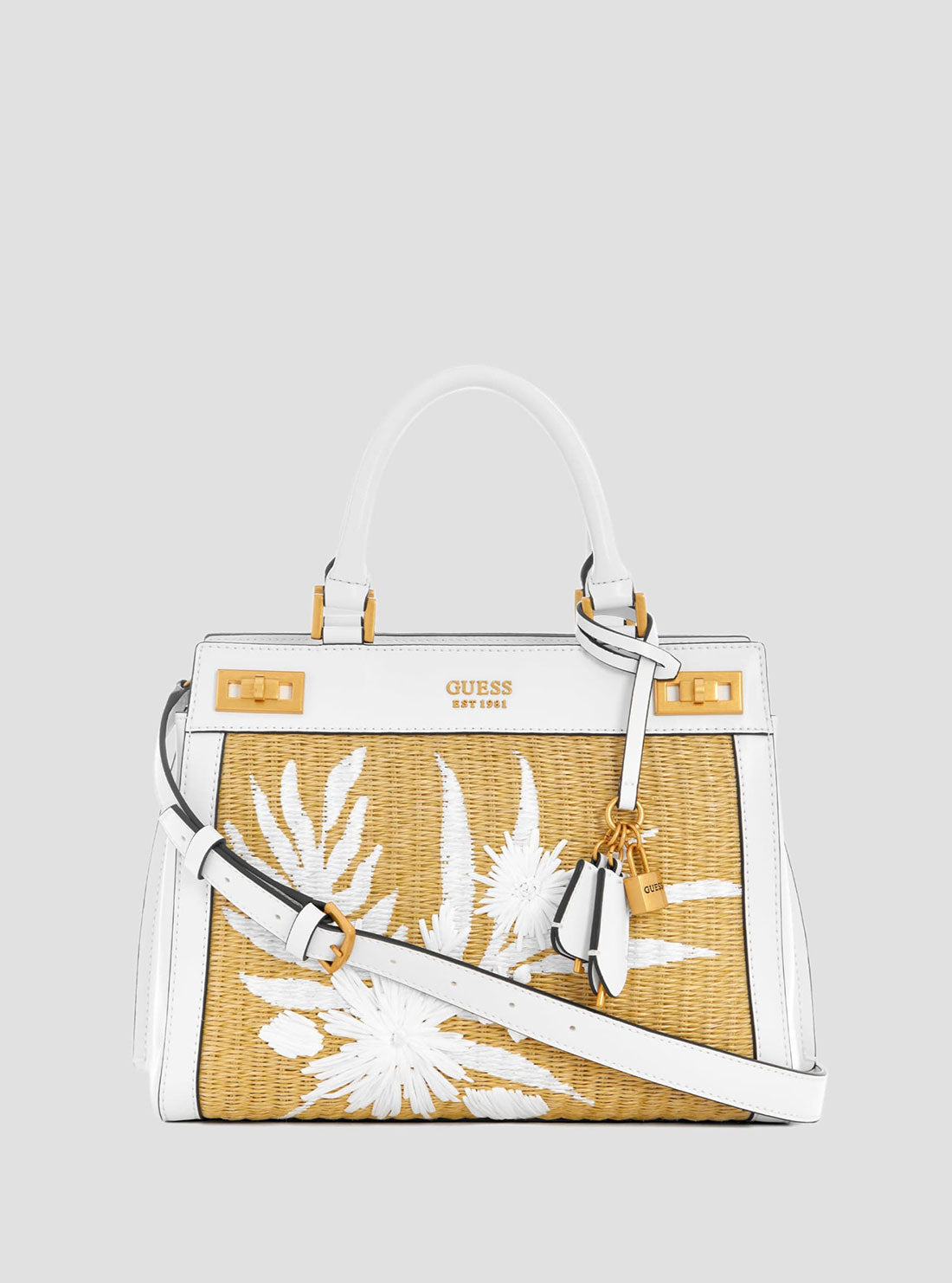 Stone Logo Katey Luxury Satchel Bag - GUESS
