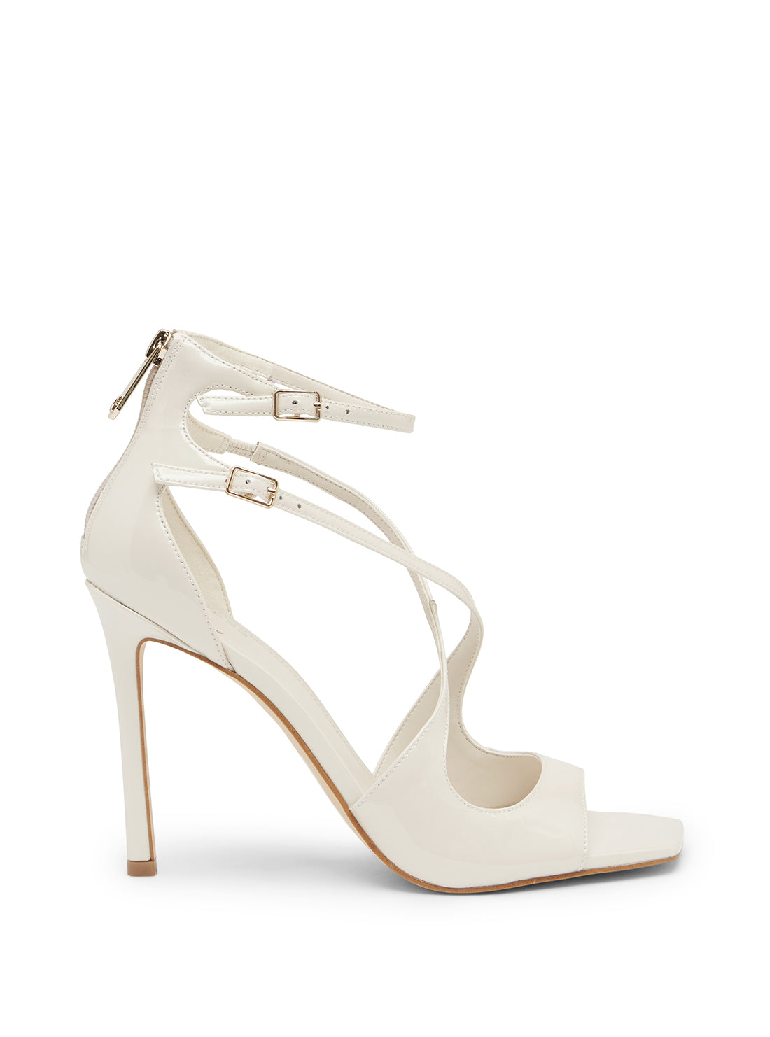 GUESS Women's White Patent Sella Heels SELLA Side View