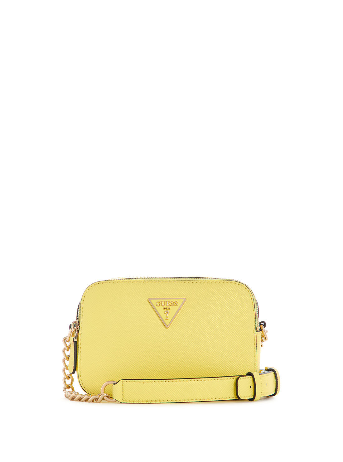 GUESS Women's Yellow Noelle Crossbody Camera Bag ZG787913 Front View
