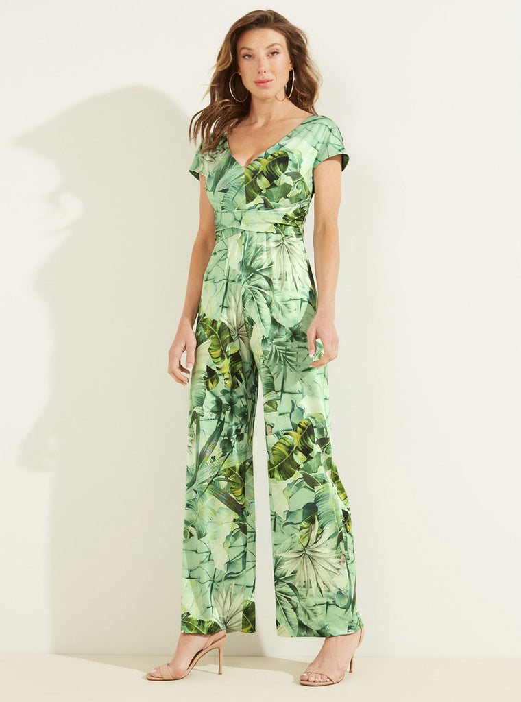 Banana Leaf Print Candice Jumpsuit - GUESS