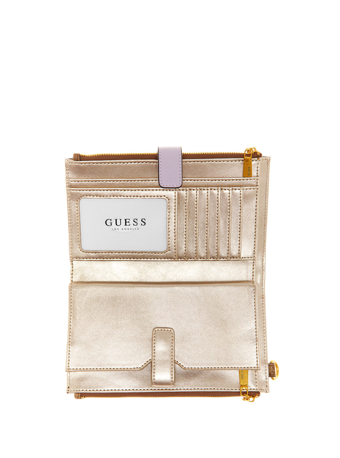 GUESS Womens Beige Abey Zip Organiser Wallet QB855857 Inside View