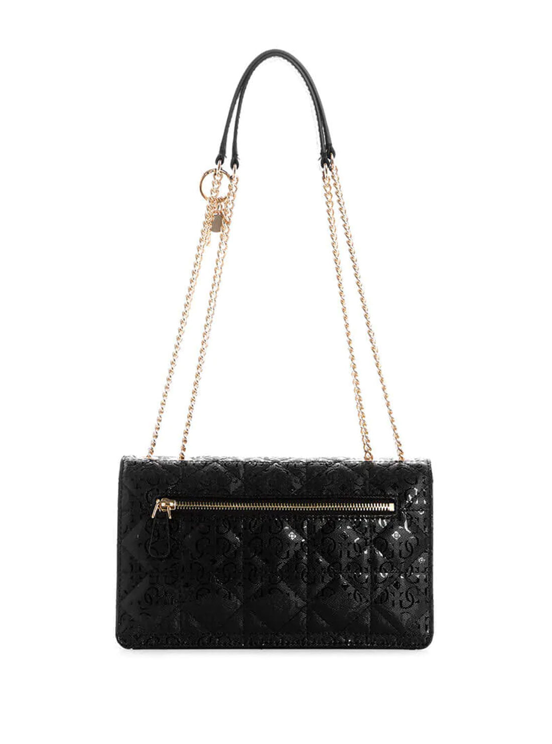 GUESS Womens Black Malia Convertible Crossbody Bag GG848821 Back View