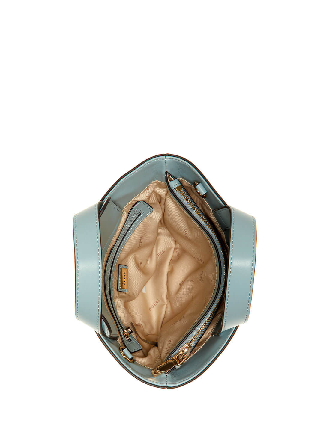 GUESS Womens Blue Sicilia Mini Tote Bag WG849075 Inside View