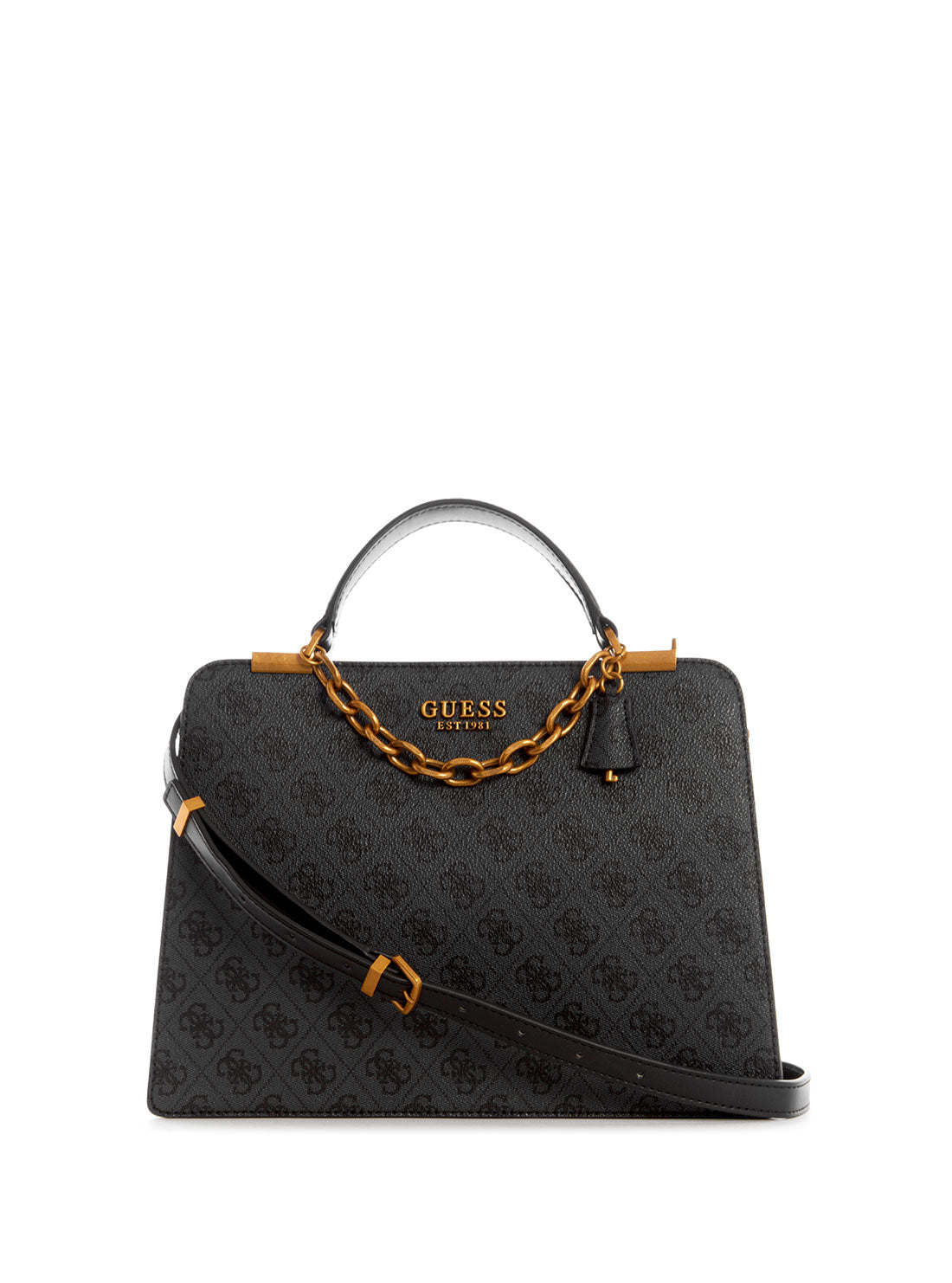 Black Kristle Logo Girlfriend Satchel Bag