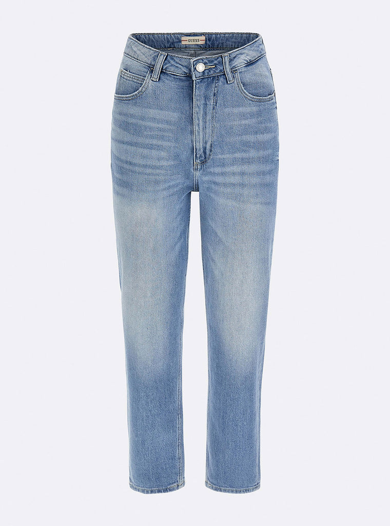 High-Rise Relaxed Fit Mom Denim Jeans In Bora Sky Wash - GUESS