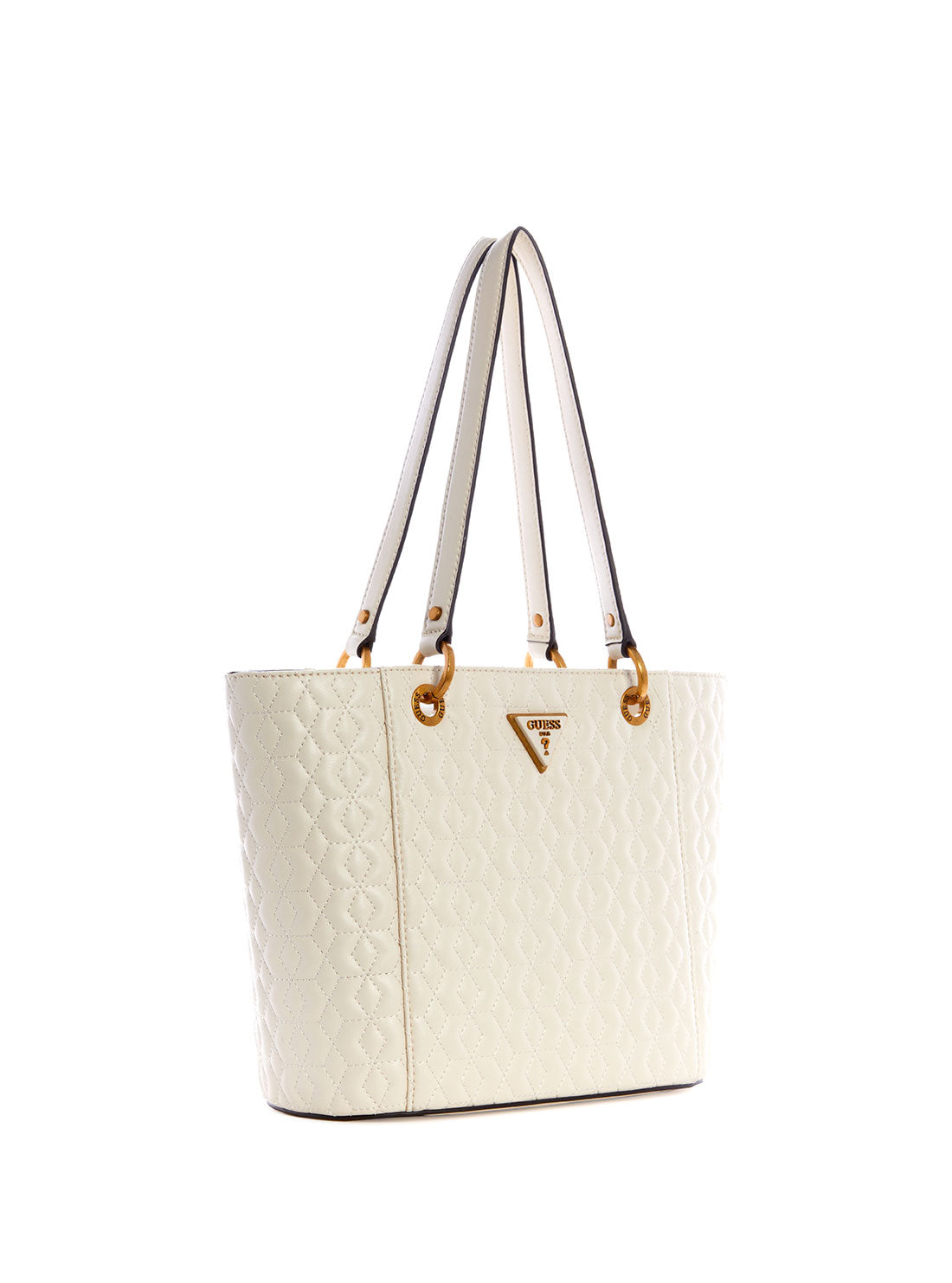 GUESS Womens White Noelle Small Elite Tote Bag DB787922F Side View
