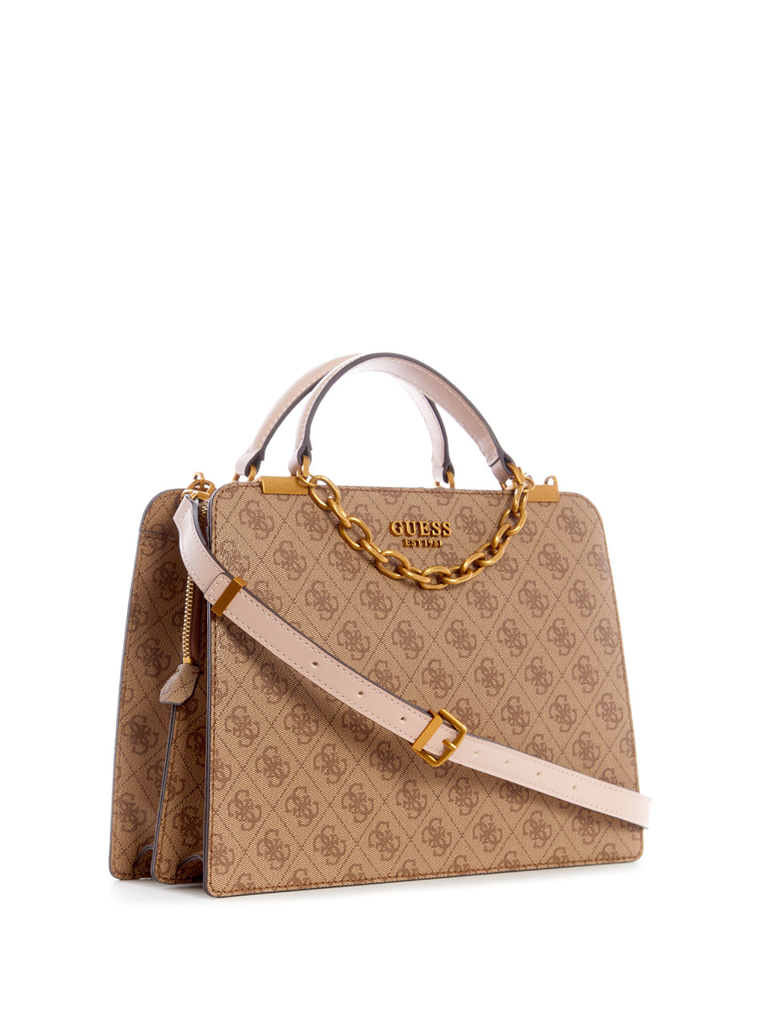 Brown Kristle Logo Girlfriend Satchel Bag