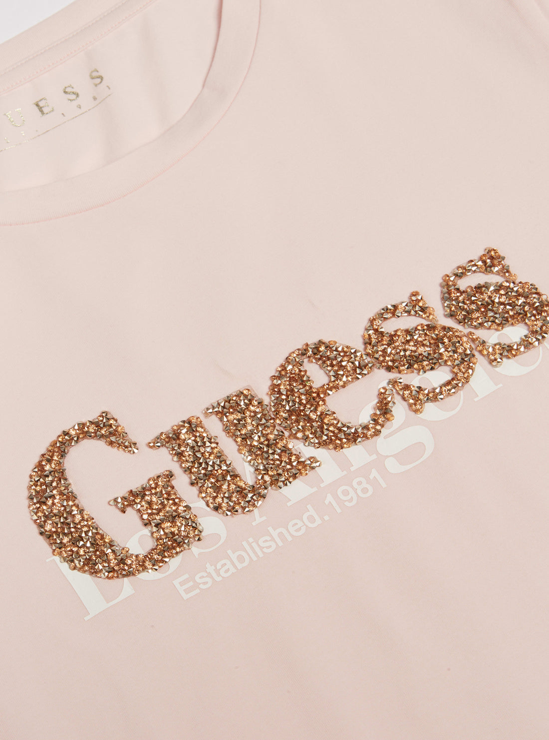 GUESS Womens Eco Pink Astrelle Logo T-Shirt W2RI00J1311 Detail View