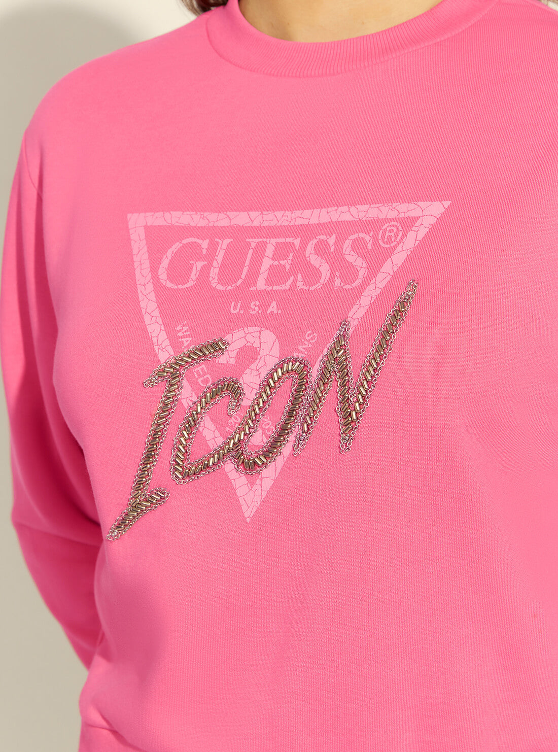 Pink Icon Logo Jumper GUESS