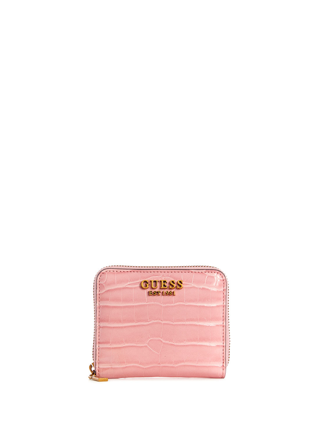 Pink Laurel Croco Small Wallet