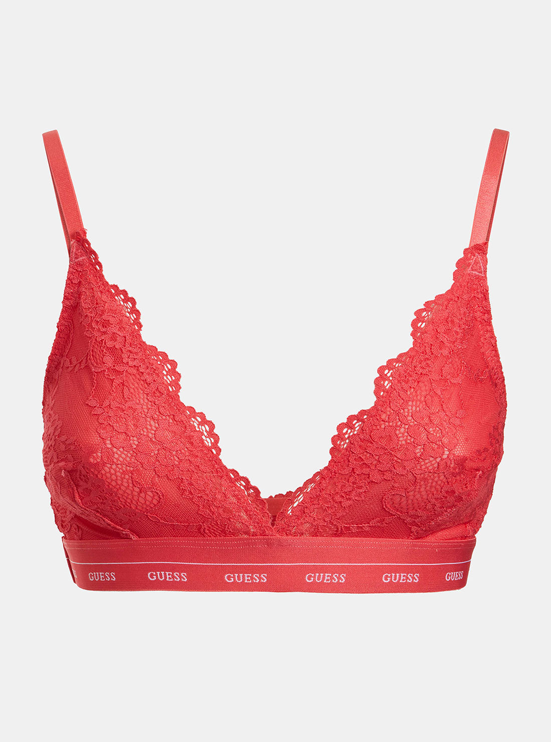 GUESS Womens Pink Rouge Aria Lace Bralette O0BC00PZ01C Ghost View