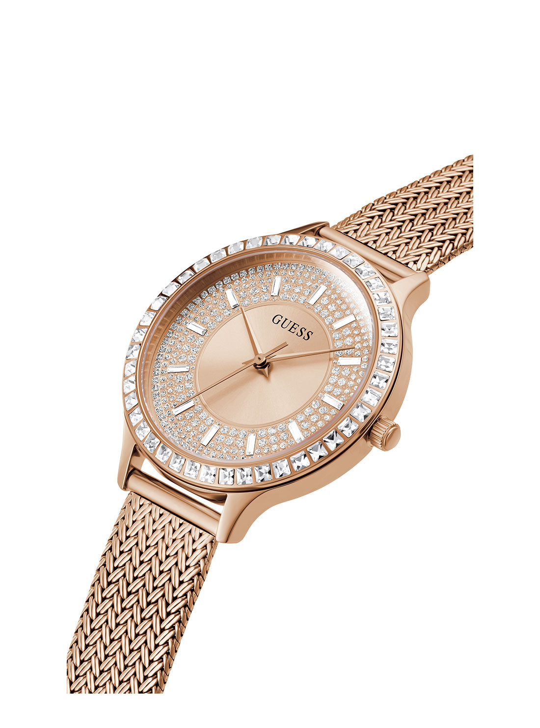 Guess rose gold and silver watch Clearance