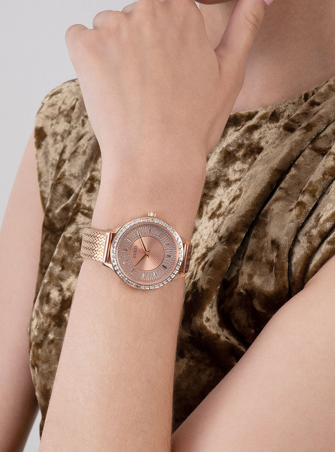 Rose Gold Soiree Mesh Watch