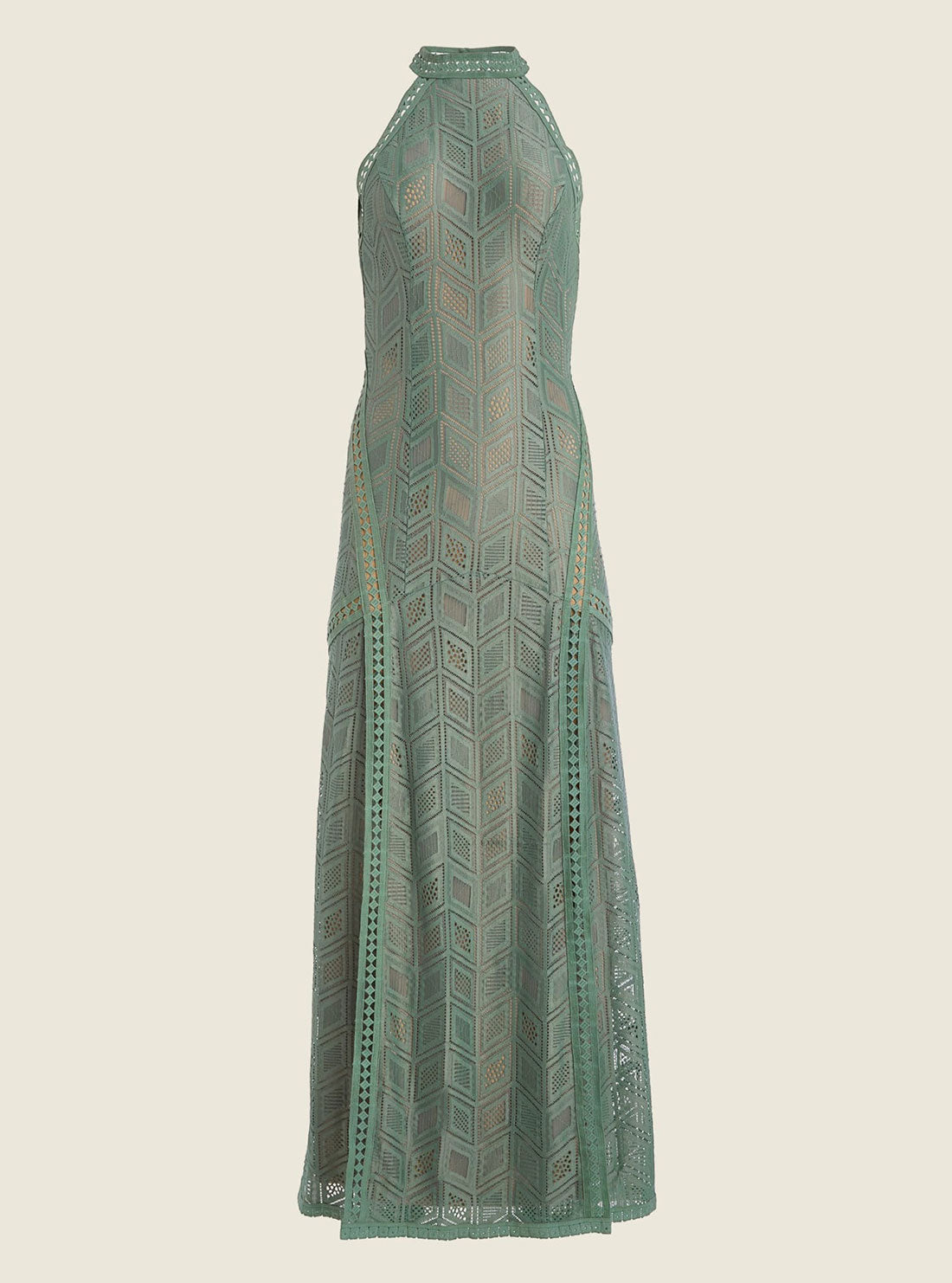 Topaz Sunset Geo Lace Maxi Dress - GUESS