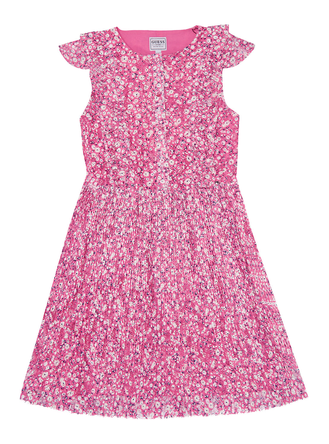 Pink Floral Lace Dress (6-14)