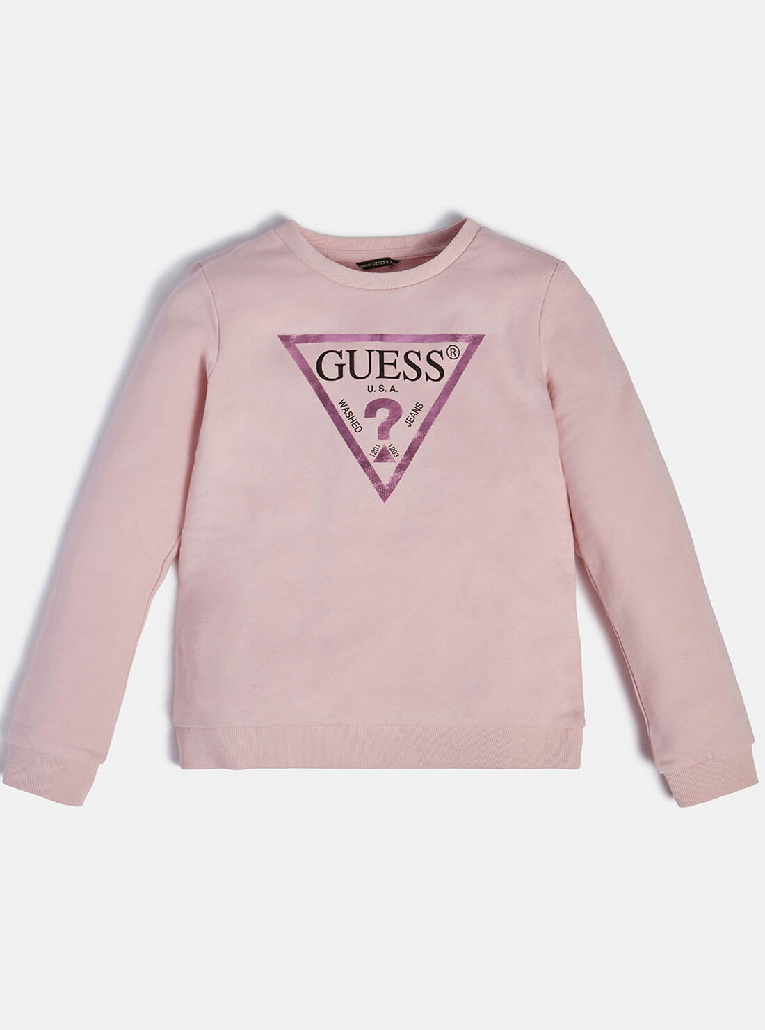 GUESS Big Girls Pink Active Jumper (7-16) J74Q10KAUG0 Front View