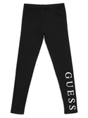 GUESS Kids Big Girl Black Logo Leggings (7-16) J94B16J1311 Front View