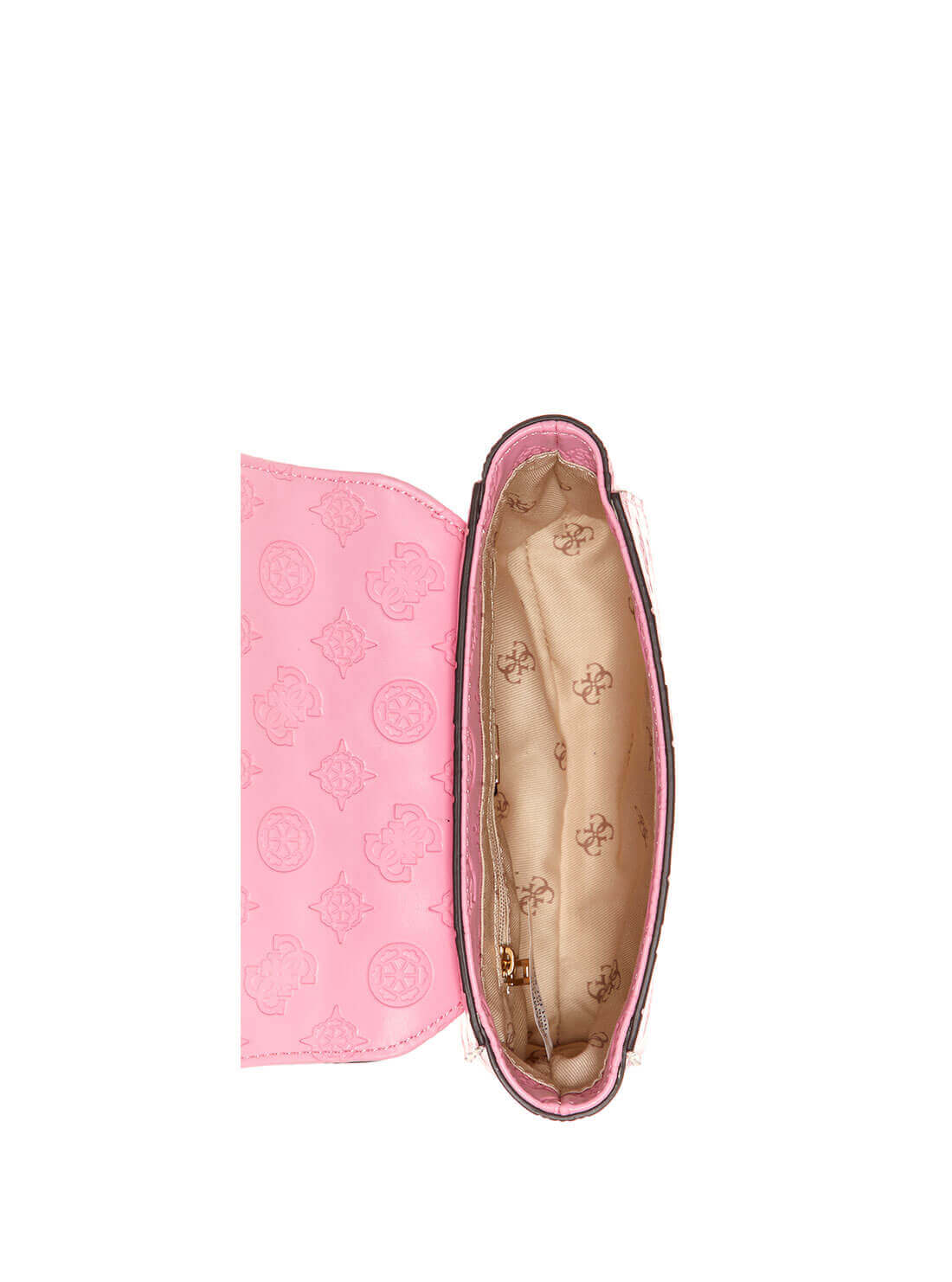GUESS Womens  Pink Carlson Mini Crossbody Bag PG839878 Inside View