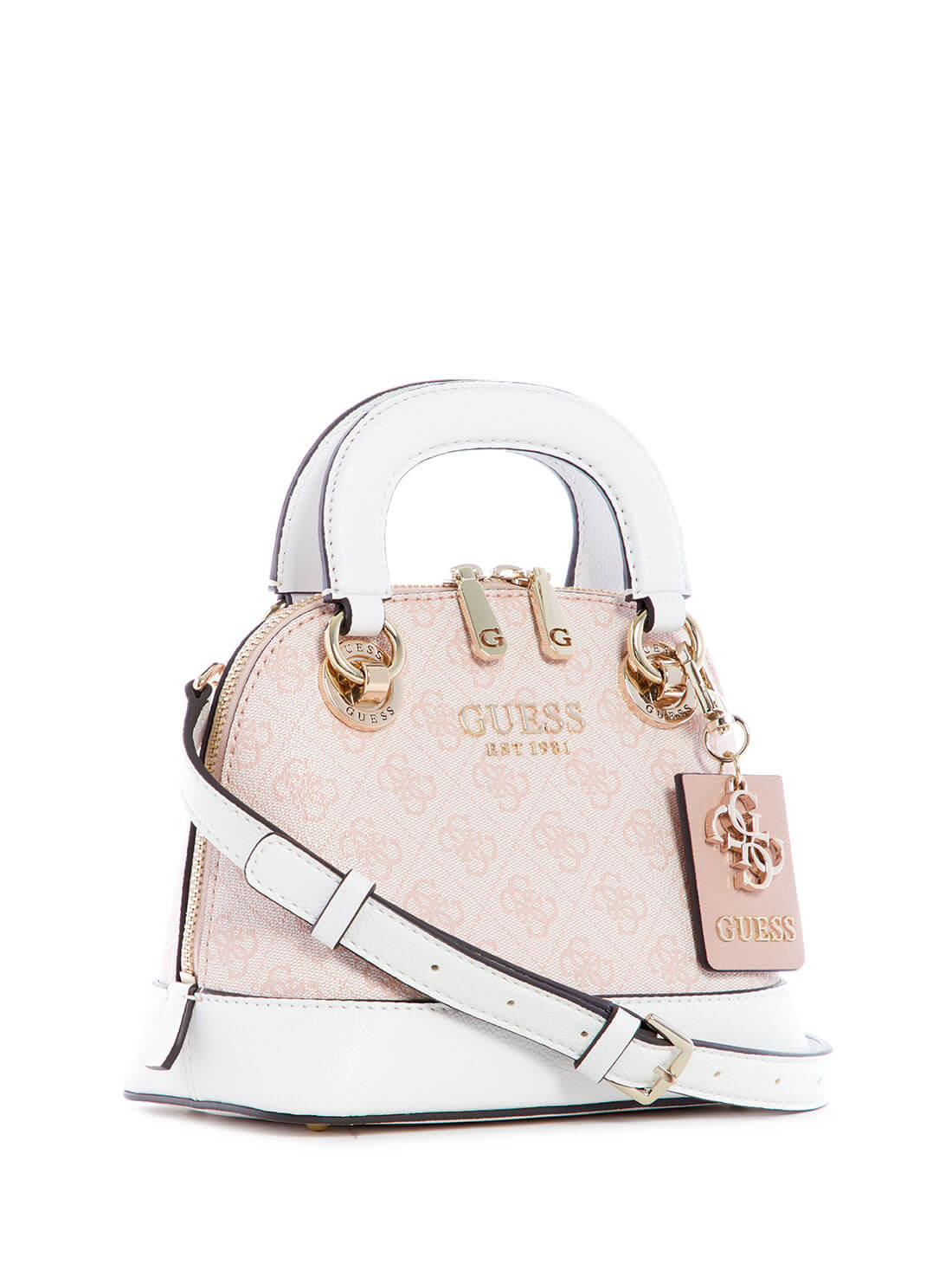 GUESS Handbags : Buy GUESS Blush Pink Cathleen Handbag Online
