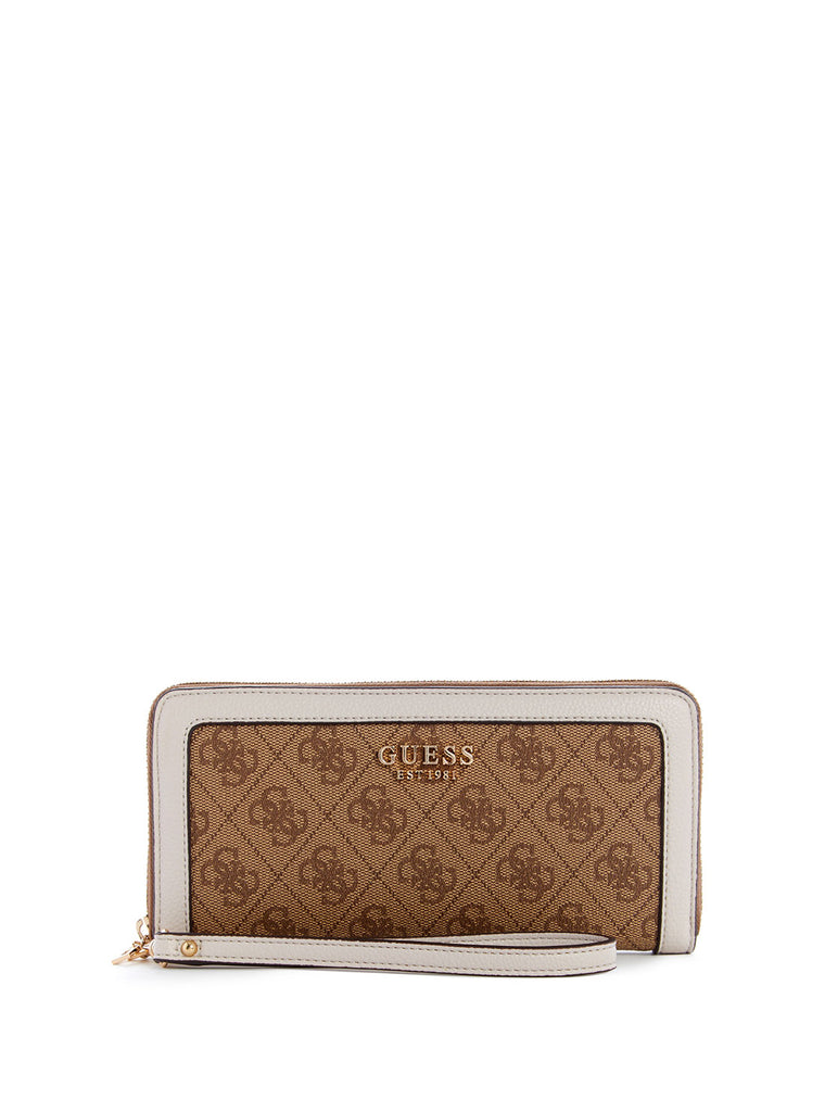 Latte Black Zadie Logo Large Wallet GUESS