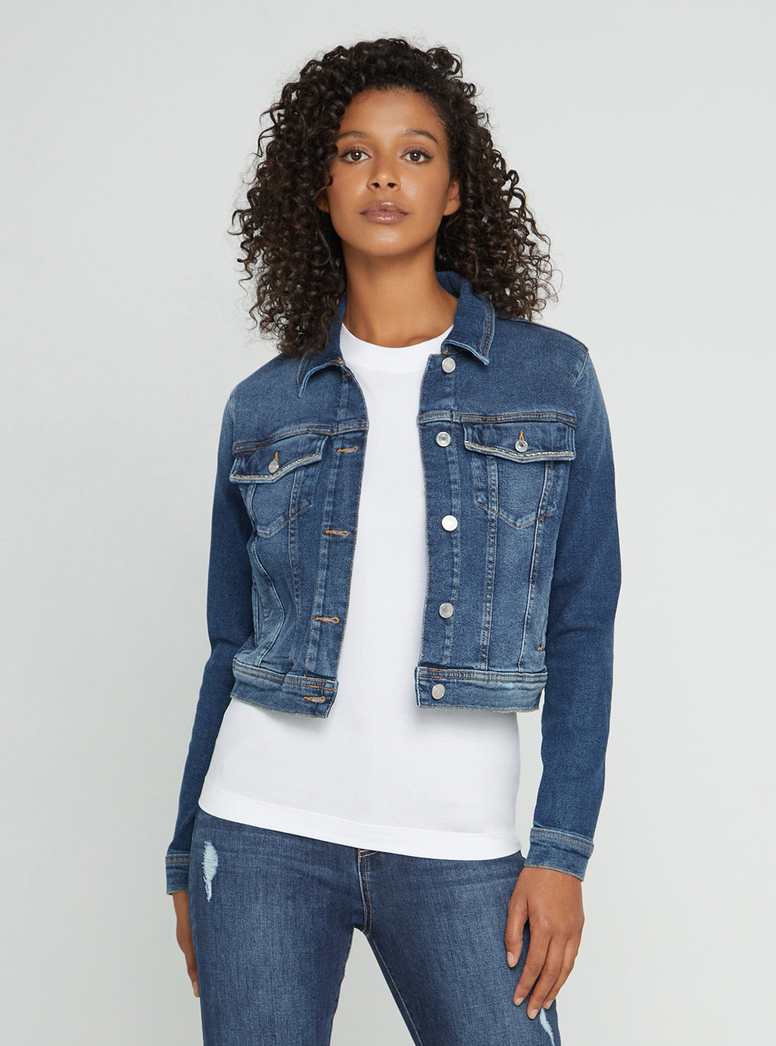 Denim jacket women guess Clearance