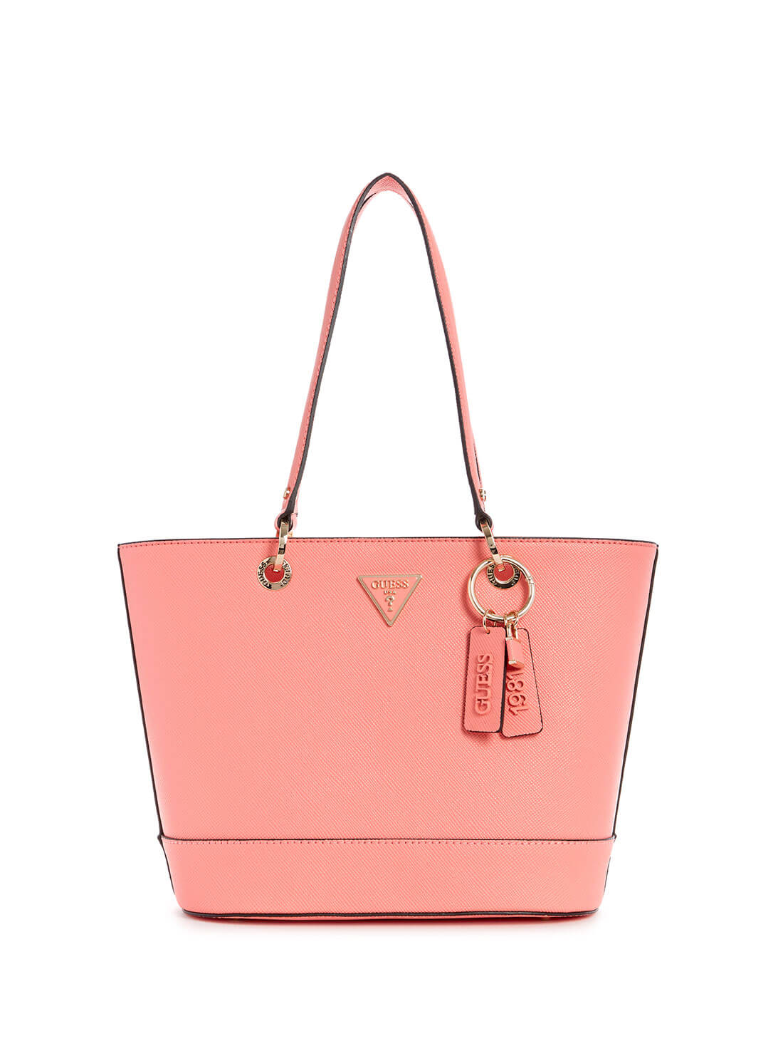 GUESS Womens  Pink Noelle Small Elite Tote Bag ZG787922 Front View
