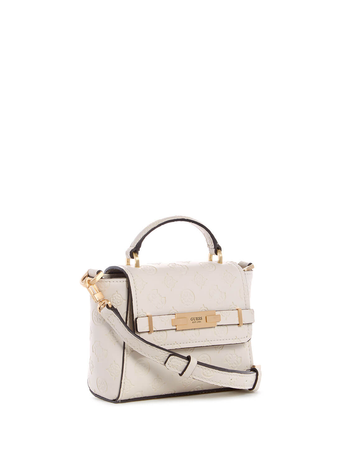 White Bea Mini Top Handle Bag GUESS