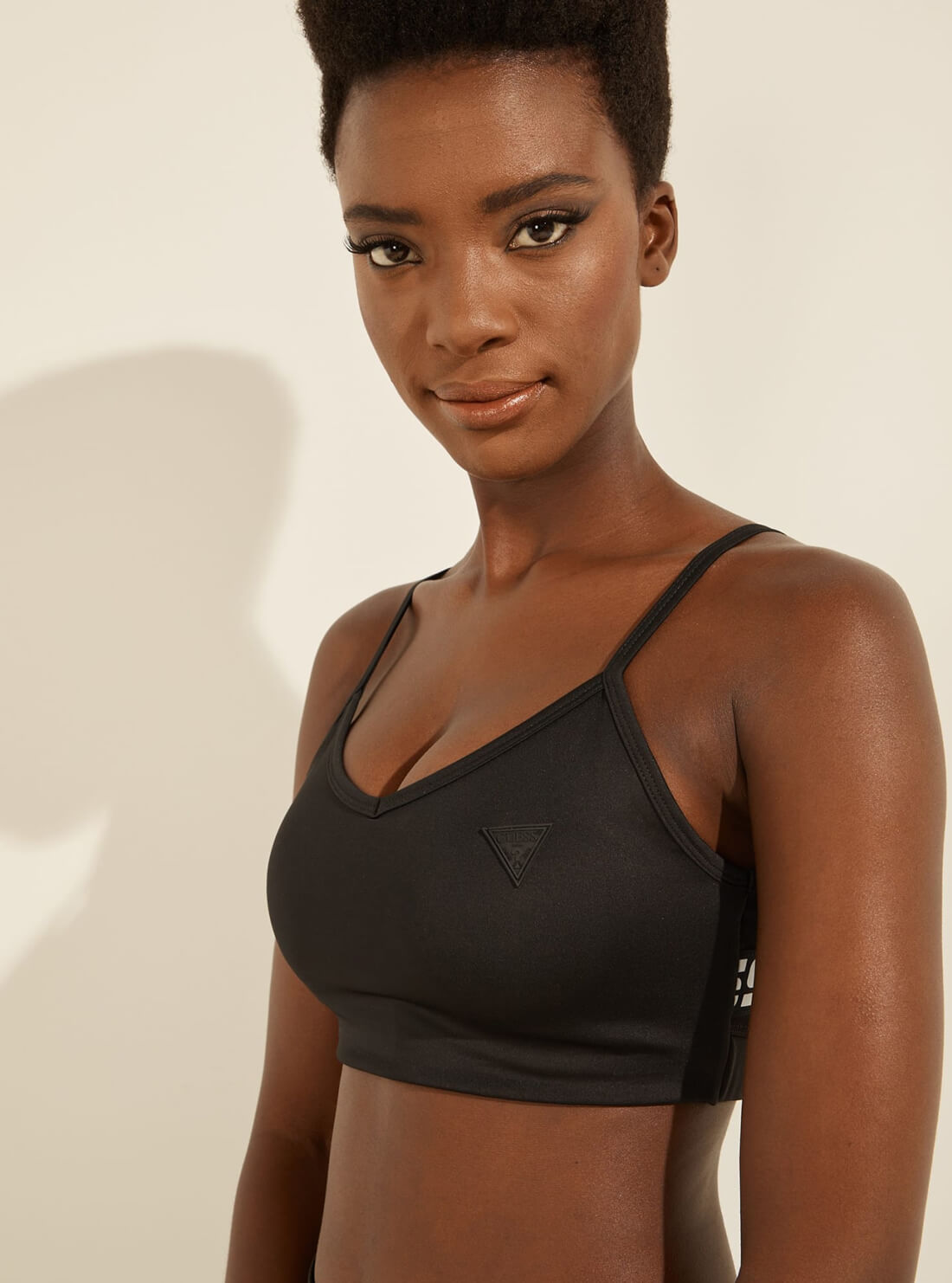 Angelica Logo Active Bra in Black - GUESS