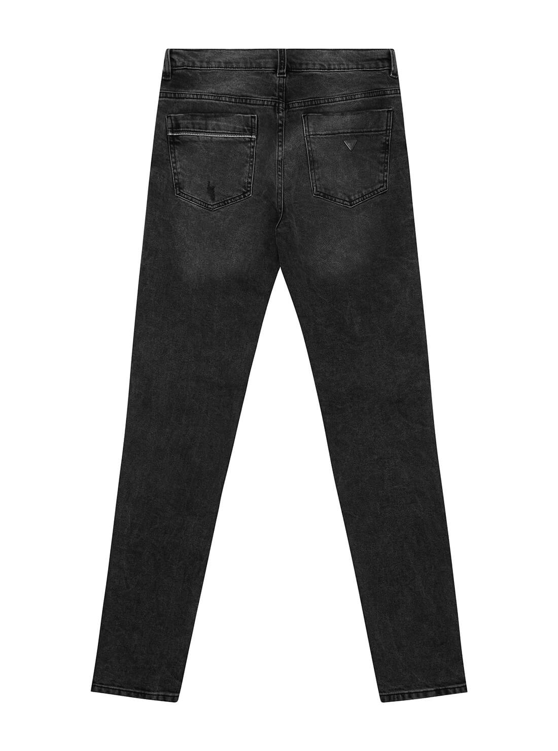 GUESS Big Boy Mid-Rise Denim Skinny Jeans in Vintage Black Wash (7-16) L1YA08D4EK0 Back View