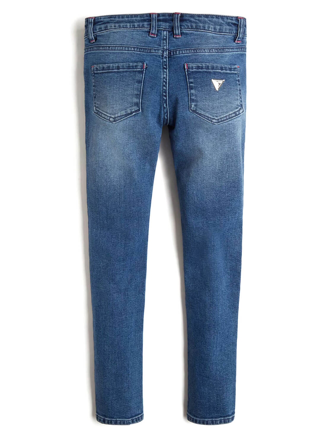 GUESS Big Girls Embroidered Skinny Denim Jeans In Glittering Wash (7-16) J1YA26D4G60 Back View