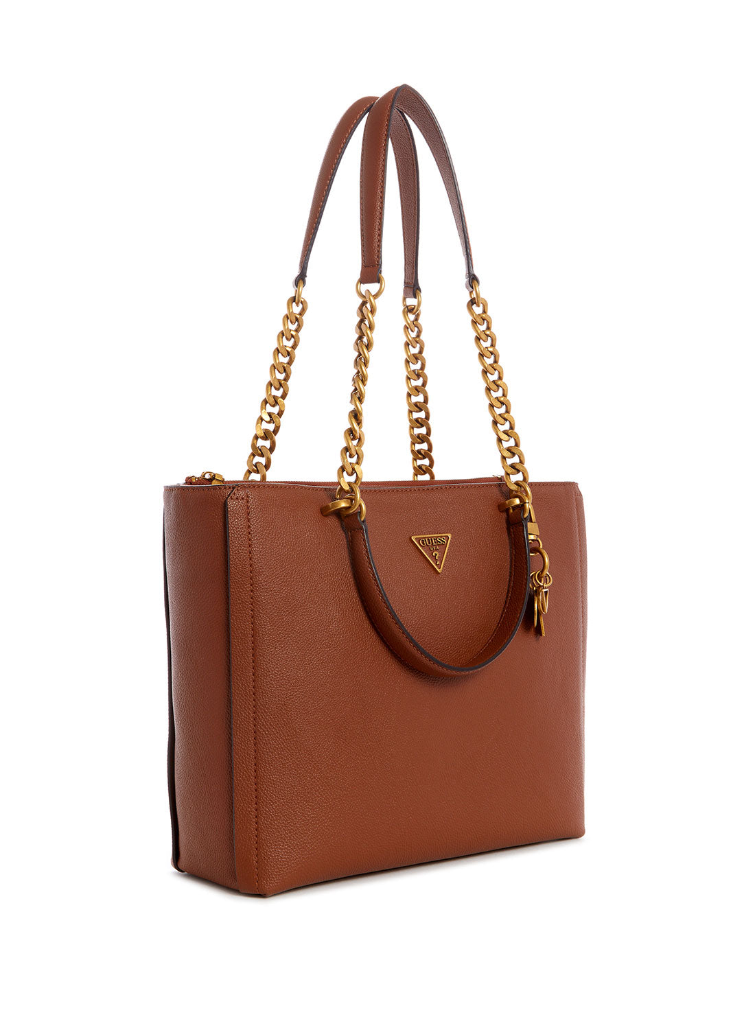 GUESS Womens  Brown Destiny Society Tote Bag VB787823 Front Side View