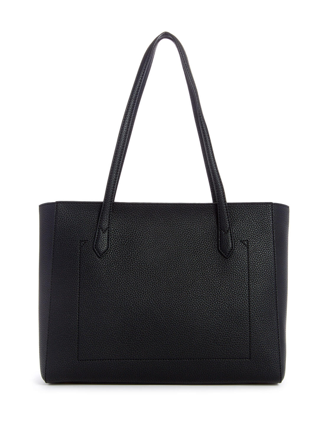 GUESS Womens Black Downtown Chic Turnlock Tote Bag VB838523 Back View