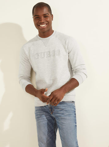 GUESS Mens Eco Grey Aldwin Active Jumper  Z2RQ19K9V31 Front View