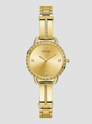 GUESS Women's Gold Bellini Crystal Watch GW0022L2 Front View