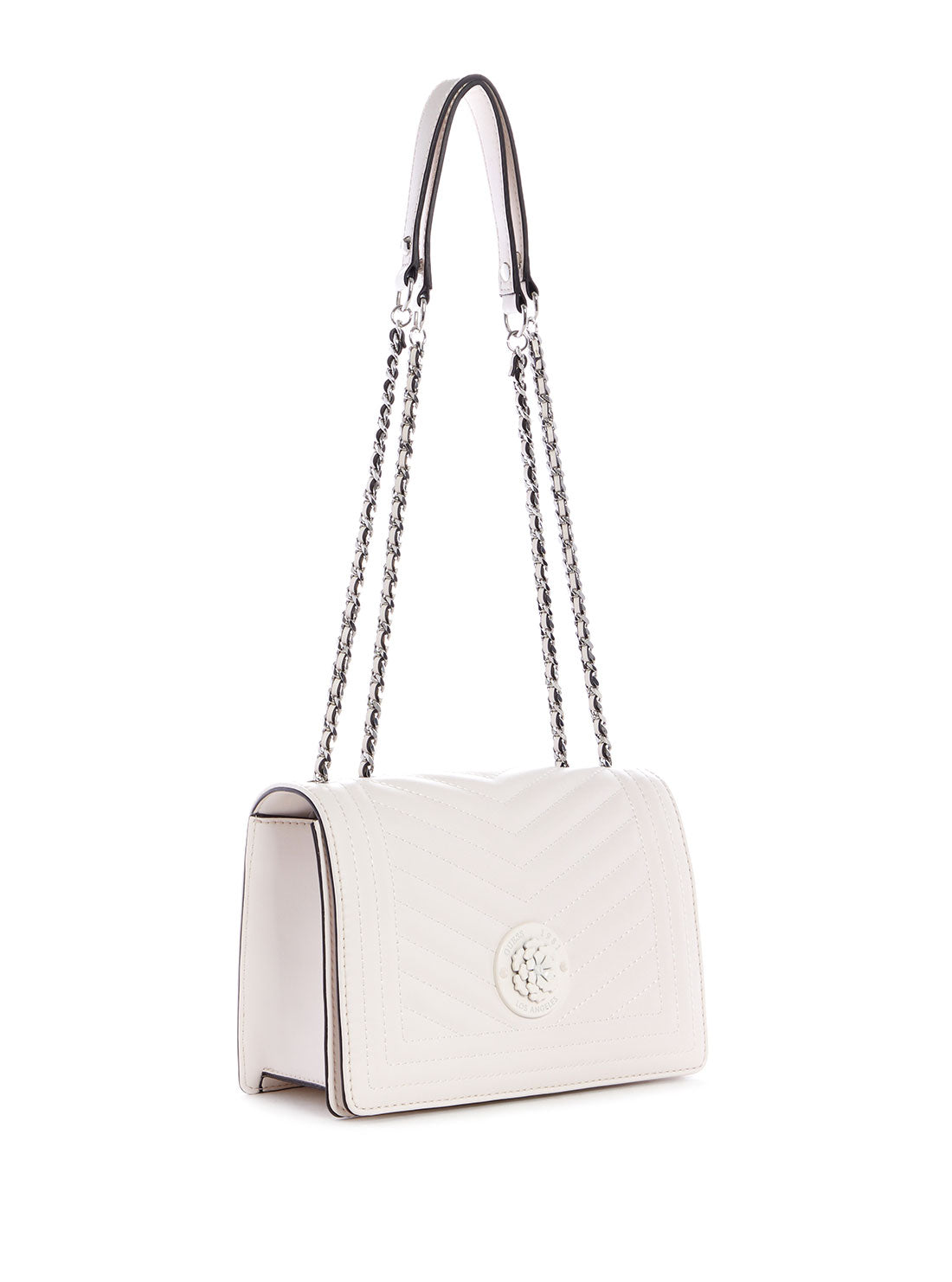 GUESS Womens White Lida Convertible Crossbody Bag VY812721 Side View