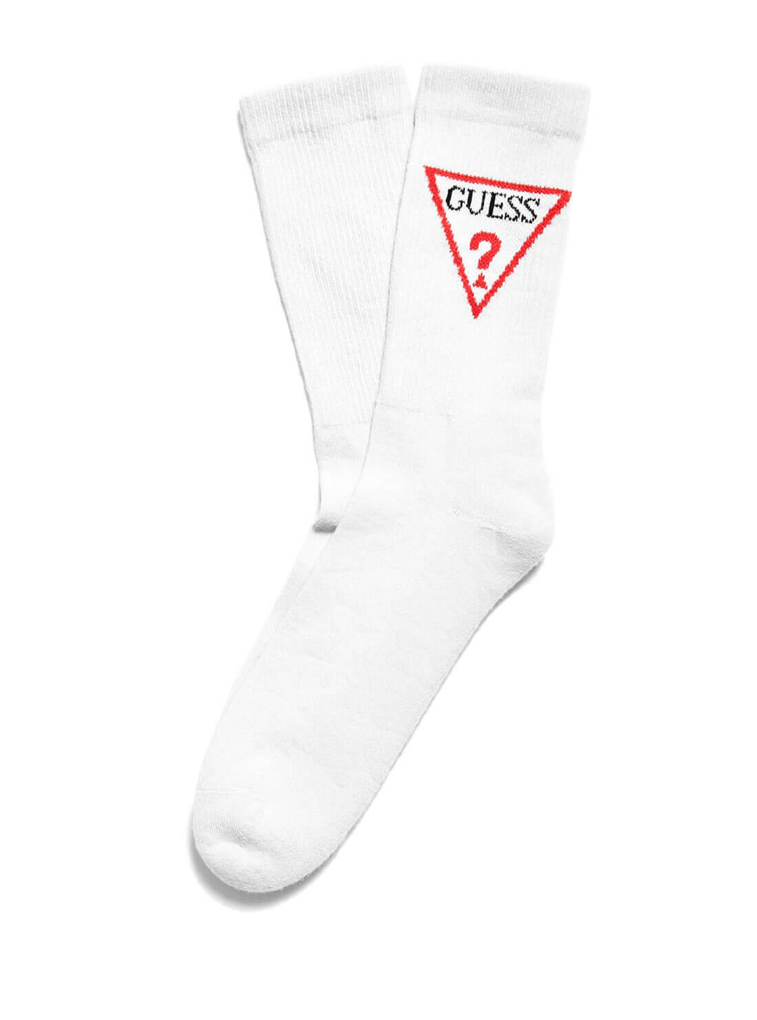 GUESS Unisex White Logo Crew Sport Socks U84Y17ZZ00I Front View