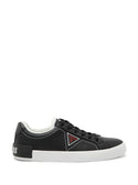 GUESS Mens Black Logo Pisco Low-Top Sneakers PISCO-A Top View