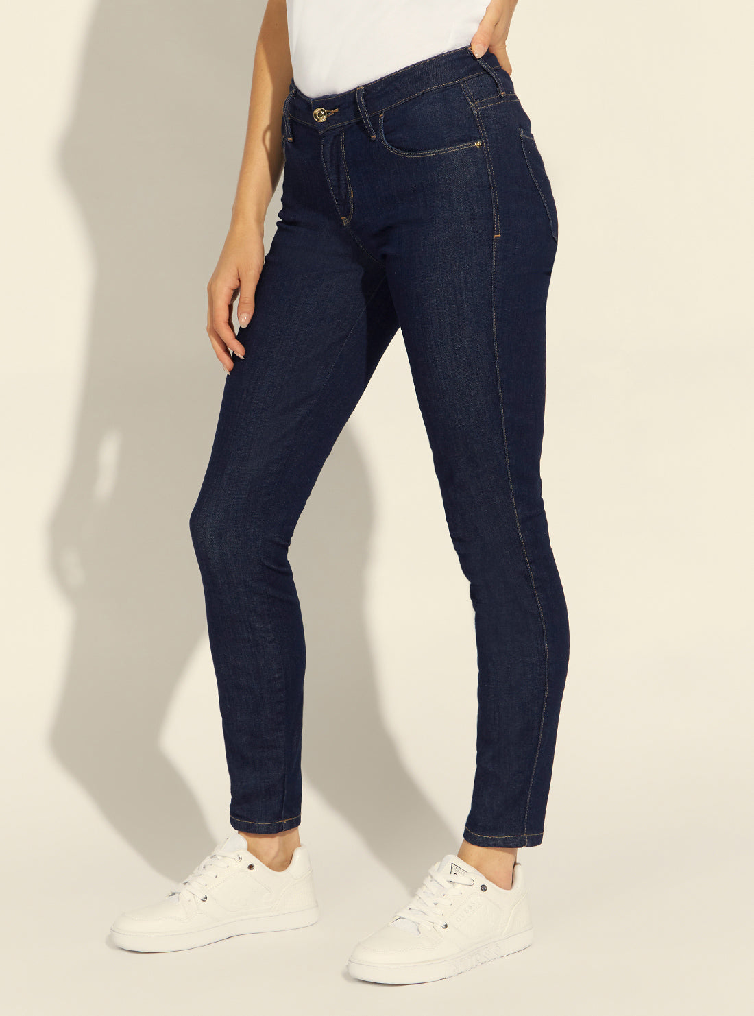 GUESS Womens low-Rise Sexy Curve Denim Jeans in Balea Wash WB9AJ3D35U1 Side View