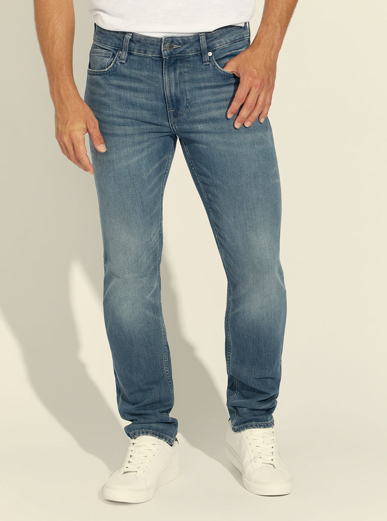 Mid-Rise Slim Tapered Denim Jeans In Silverstar Wash - GUESS