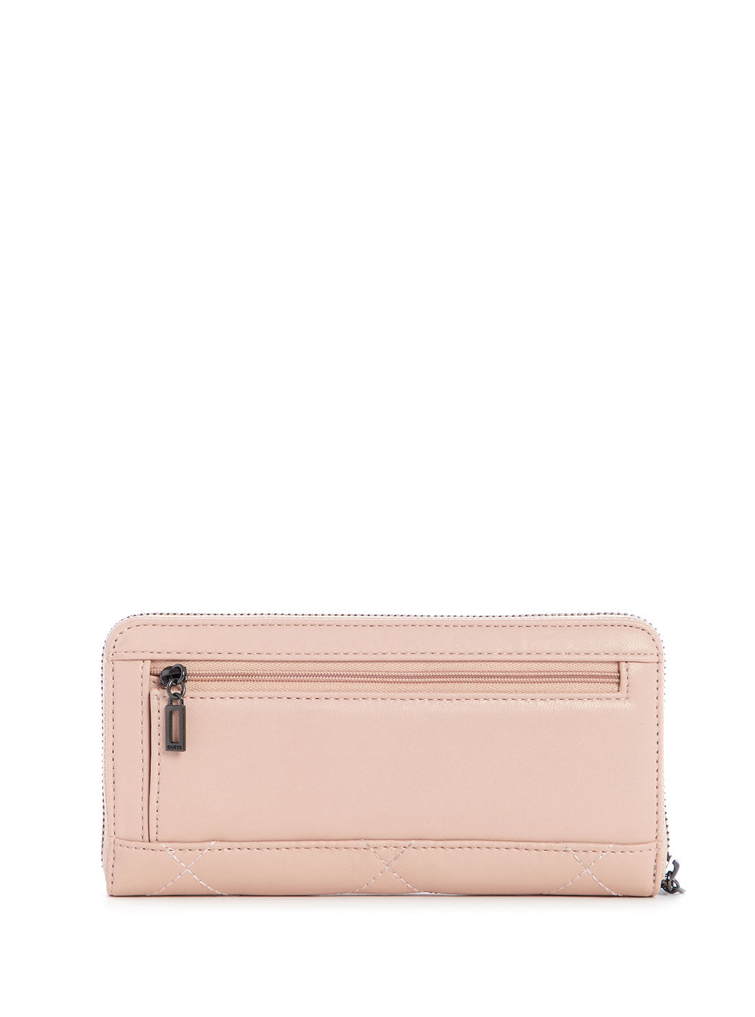 GUESS Womens Blush Pink Quilted Khatia Large Wallet QM838146 Back View