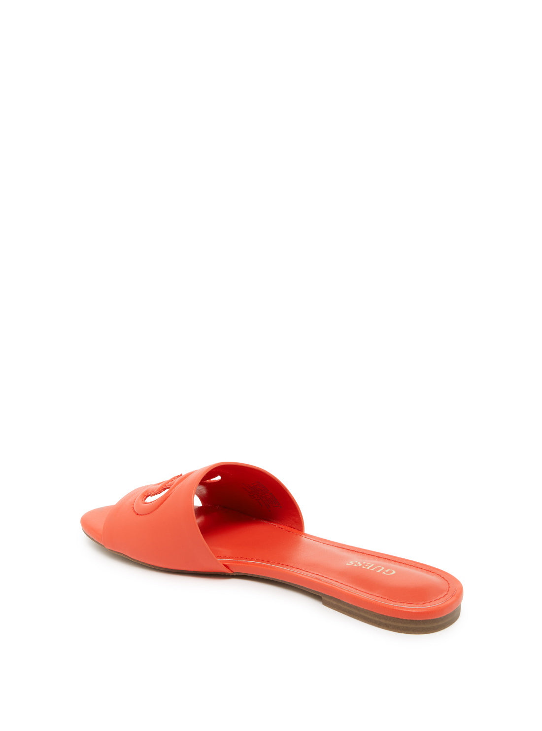 GUESS Womens Orange Tashia Cutout Logo Slides TASHIA Back View